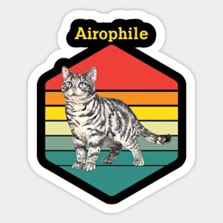 Cat t shirt - Airophile Sticker